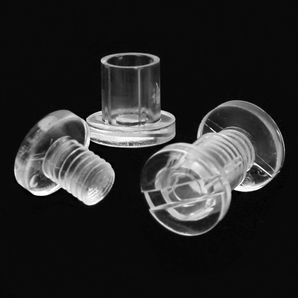 1" Clear Snap-Lock Plastic Screw Posts Image 1