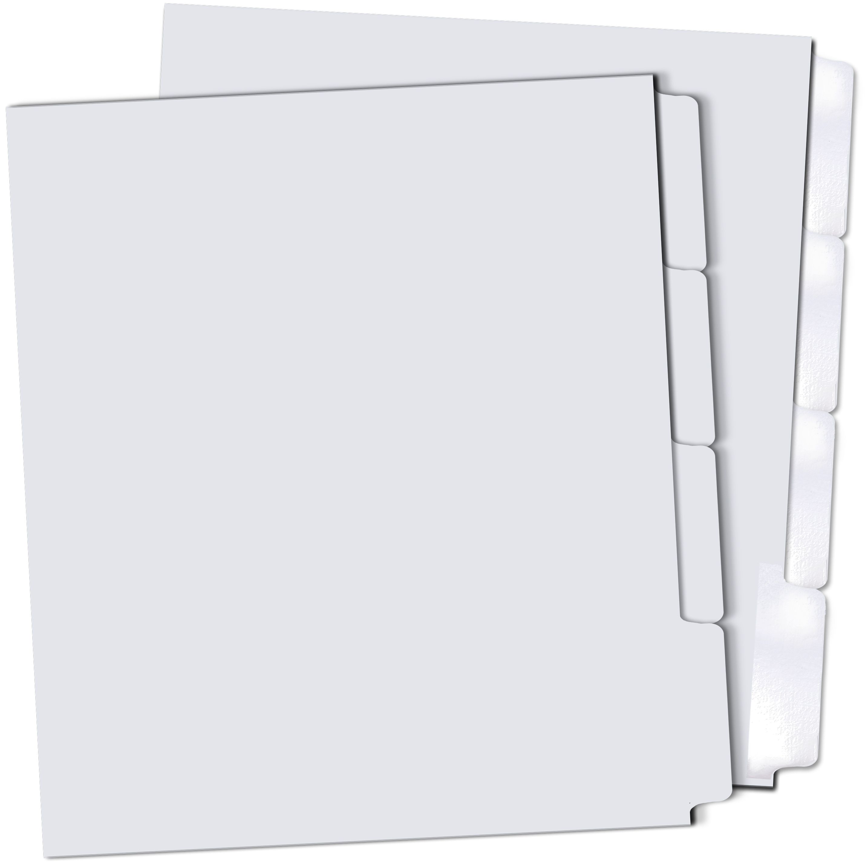 1/4 Cut Reverse Collated Copier Tabs Mylar or Plain, With or Without