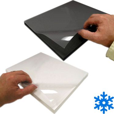 18" x 24 " Black Pressure Sensitive Foam Pouch Boards [Gloss Laminate] (10/Bx) Image 2