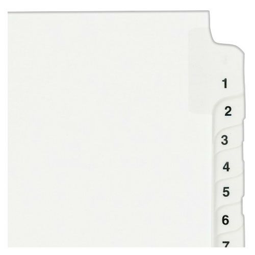 Avery 1-25 White Legal 11" x 8.5" Avery Style Collated Dividers - 01330 Image 1
