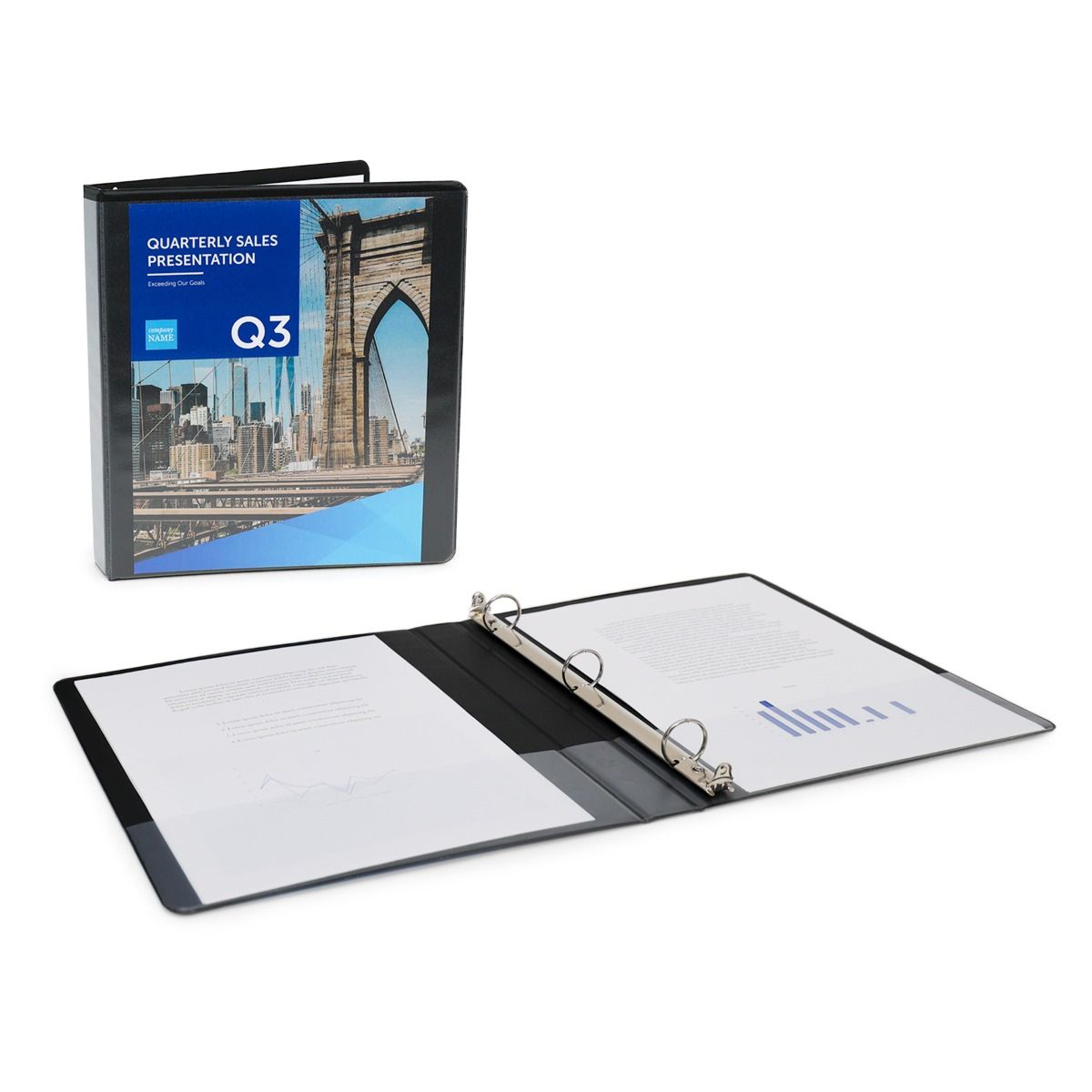 Buy Black Letter Size Clear View 3Ring Binders 1/2" to 4" Rings