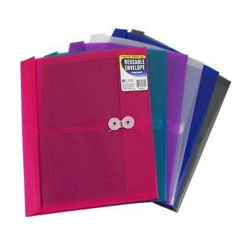C-Line Assorted Poly Envelope Side Load w/ String Closure 24pk - CLI-58010 - Clearance Sale Image 1