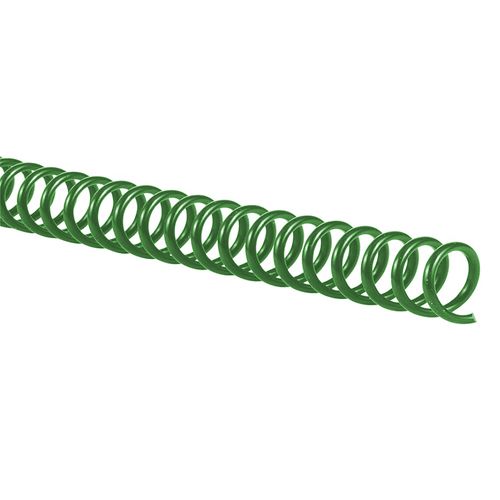 A piece of apple green spiral binding coil