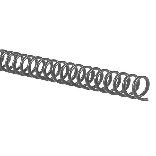 A piece of gray spiral binding coil