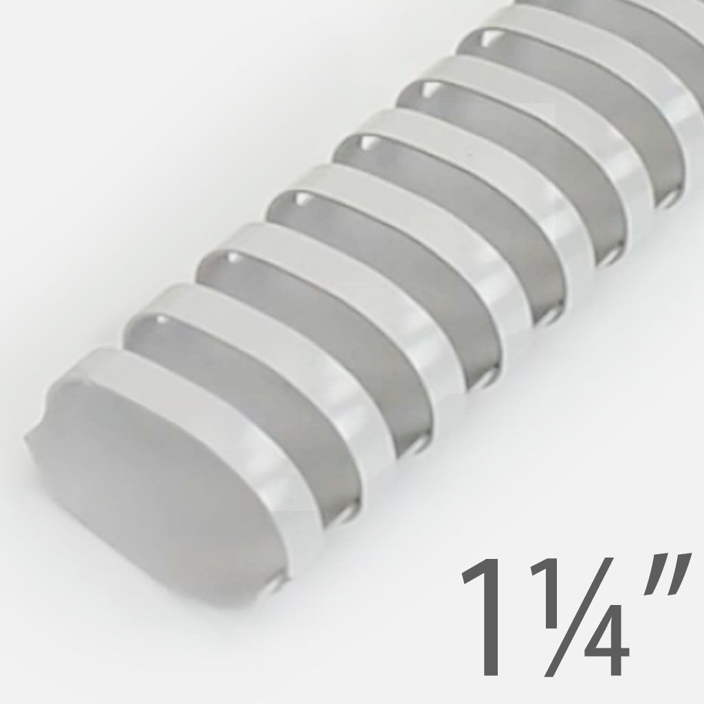 Plastic Comb Binding 19 Ring [Gray, 1-1/4"] 100 /Box