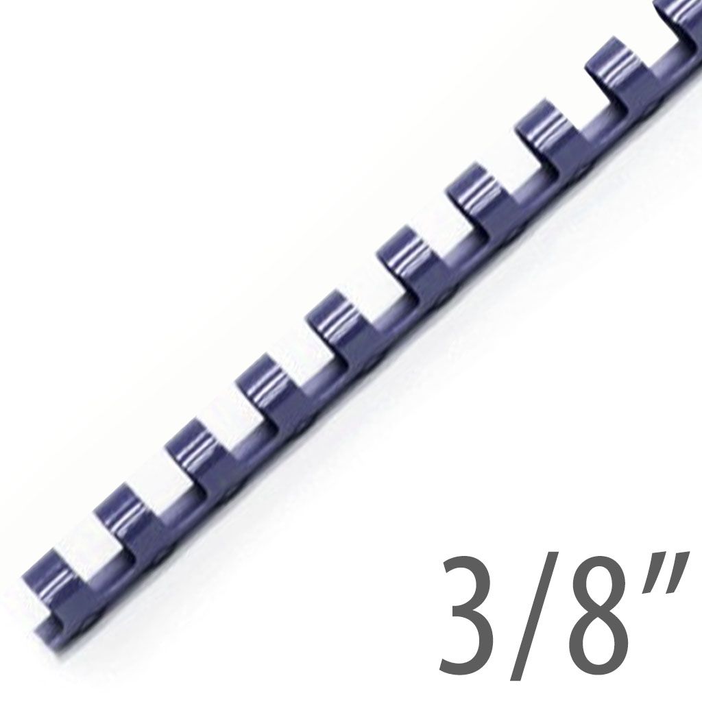 Plastic Comb Binding 19 Ring [Navy, 3/8"] 100 /Box