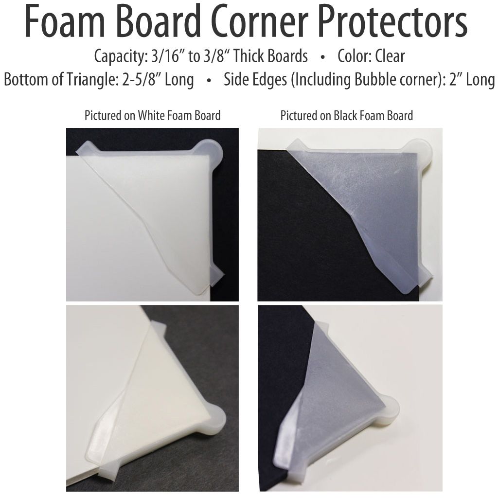 3/16" PLASTIC SIGN & FOAMBOARD CORNER PROTECTORS 1000-4MM 