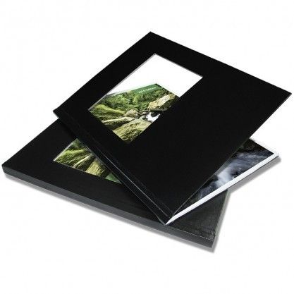 Coverbind Black Hardcover with Window Thermal Binding Covers (Price per Box) Image 1