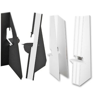 7 Inch Self Stick Easel Backs - Black and White - Single and Double-Wing