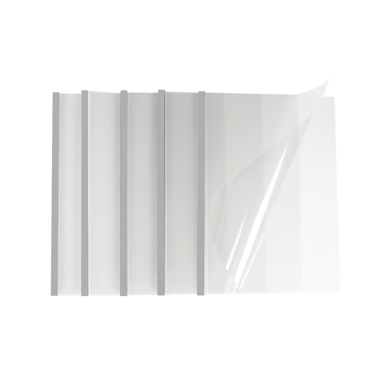 Masterbind Clear EASY Covers [Silver Channel, 40 Sheets Capacity,Size 5] - 40/Bx