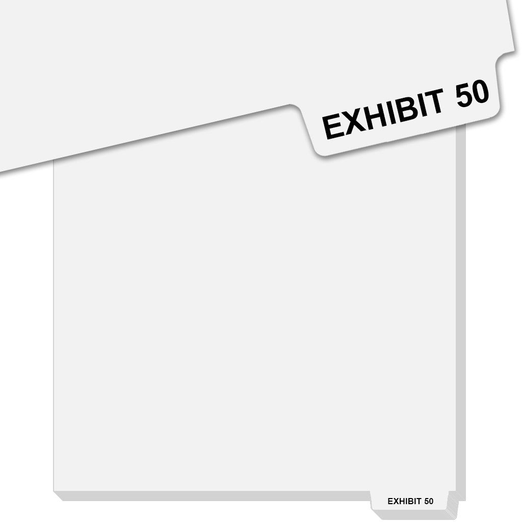 Avery Style Pre Printed Tab Exhibit 50 [Bottom, Exhibit Number, Uncollated, Letter] 25 /Bag