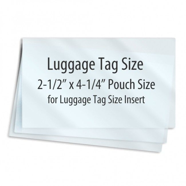 Small Laminating Pouch with Slot [7 Mil, 2-1/2" X 4-1/4" Luggage Size] 100 /Pack