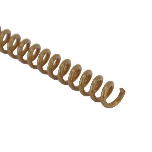 22mm (7/8") Gold Spiral Plastic Coils [12" Long, 4:1 Pitch, 200 Sheet Capacity (approx)] (100/Box) Image 1