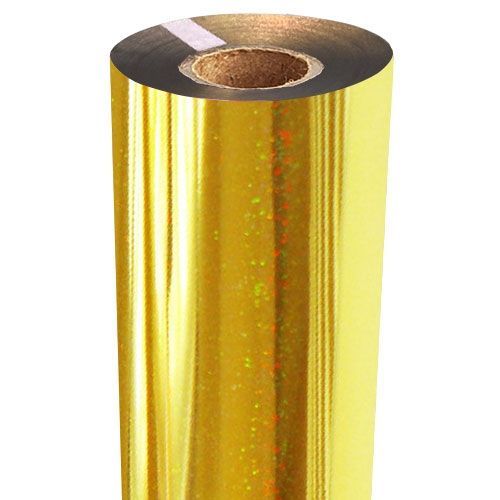 Fusing Foil [Glitter Silver Underlay, Gold, 8" X 100', 1/2" Core, L series] 1 /Roll