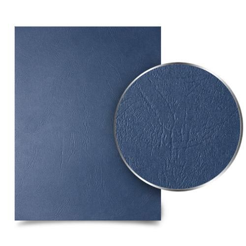 Navy Grain 8.5 x 11 Letter Size Binding Covers [Unpunched] - 100pk Image 1