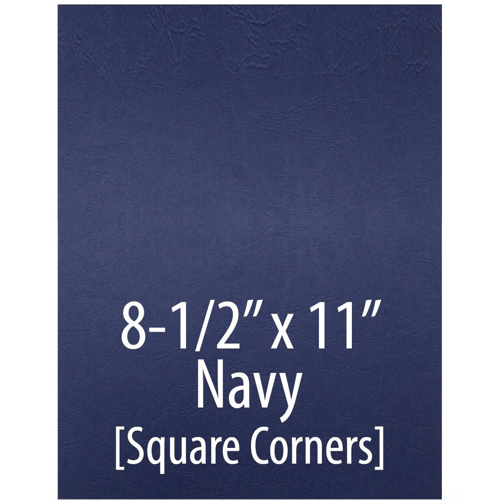 203 Sturdy Grain Cover [No Window, Square Corner, Navy, Unpunched, 8-1/2" X 11"] 200/Pack