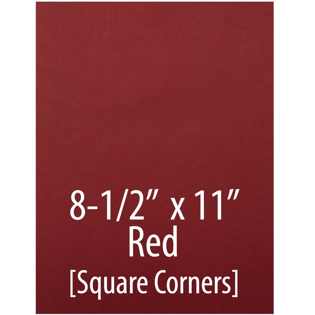 203 Sturdy Grain Cover [No Window, Square Corner, Red, Unpunched, 8-1/2" X 11"] 200 /Pack