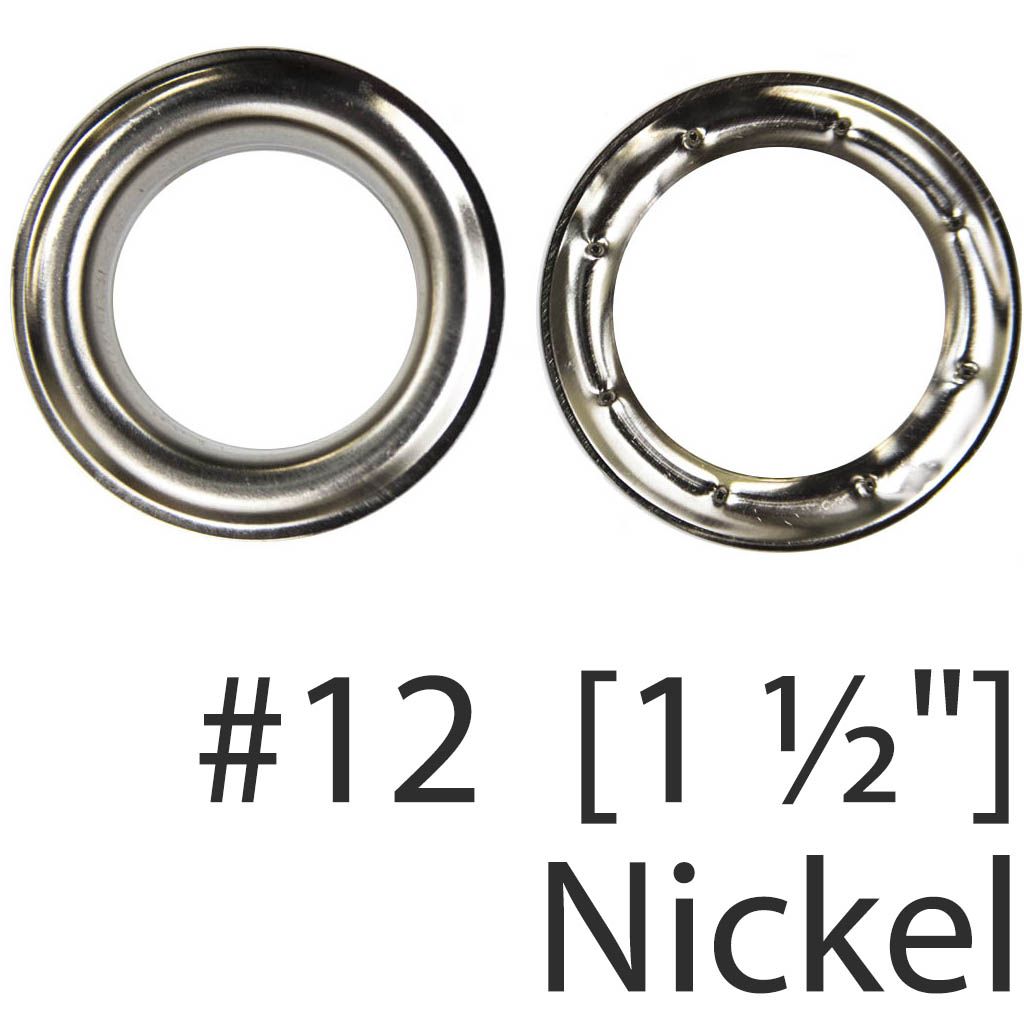 Grommets & Washers for CSPUR-1 CSPIC-2 & 3 Machines [Nickel, #12 - 1-1/2"] 25 /Pack