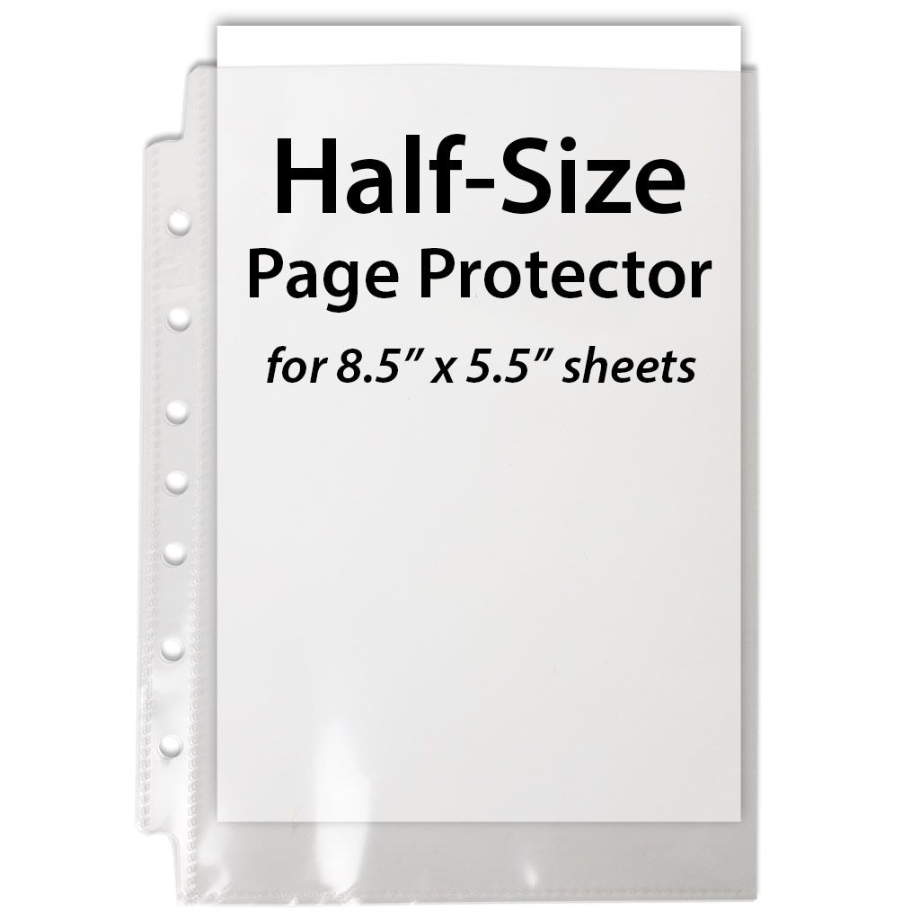 Half Size Sheet Protectors, Mini Page Protectors