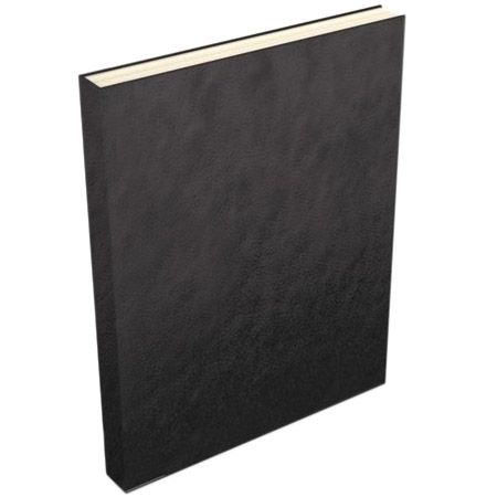 8.5" x 11" Black Suede Portrait Fastback Hardcovers - "B" 1/2in Spine Size (25 Books)