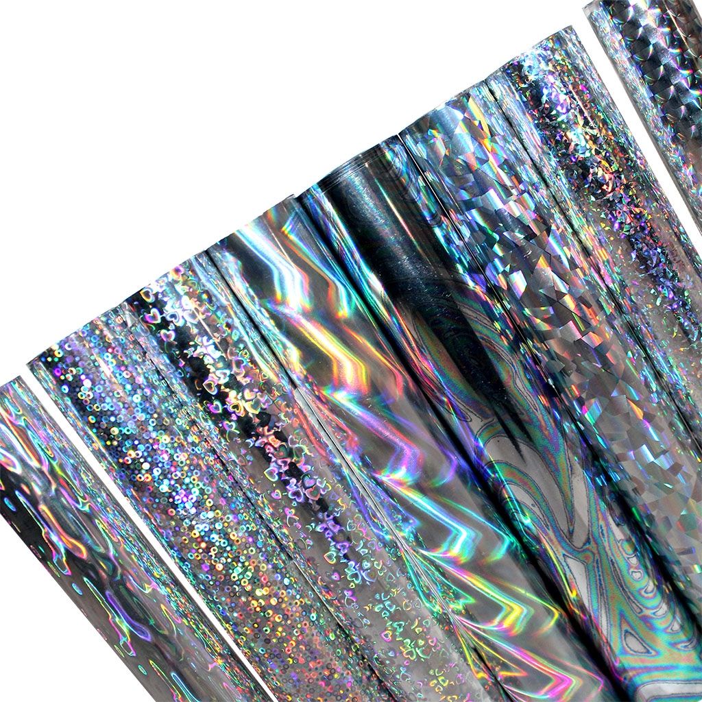 Silver Bubbles Holographic Foil Fusing Rolls, DIY Hologram Foil Paper