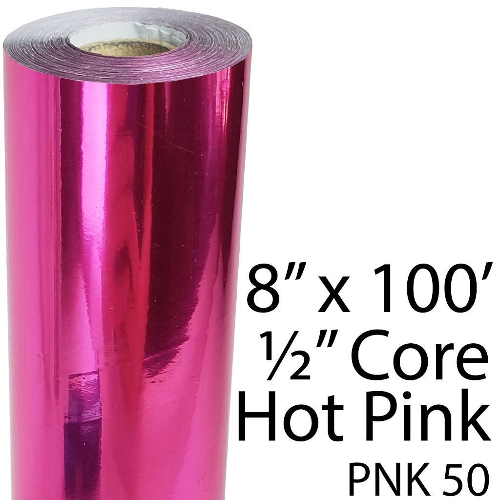 Fusing Foil [Metallic, Hot Pink, 8" X 100', 1/2" Core, L series] 1 /Roll