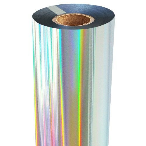 Fusing Foil [Iridescent Silver Underlay, Rainbow, 8" X 100', 1/2" Core, L series] 1 /Roll