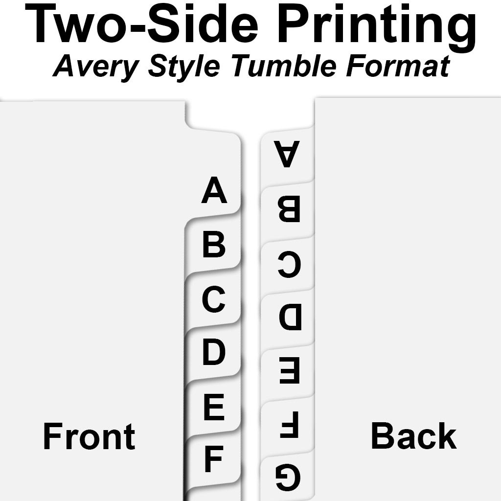 2-Side Avery Tumble Print Index Tab Dividers