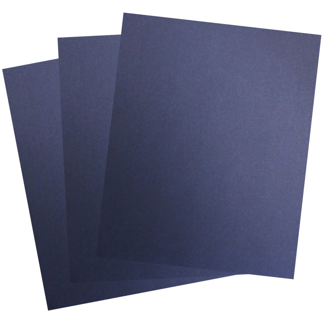 9" x 11" Navy Linen Report Covers [Square Corner, Unpunched] (100pk) Image 1