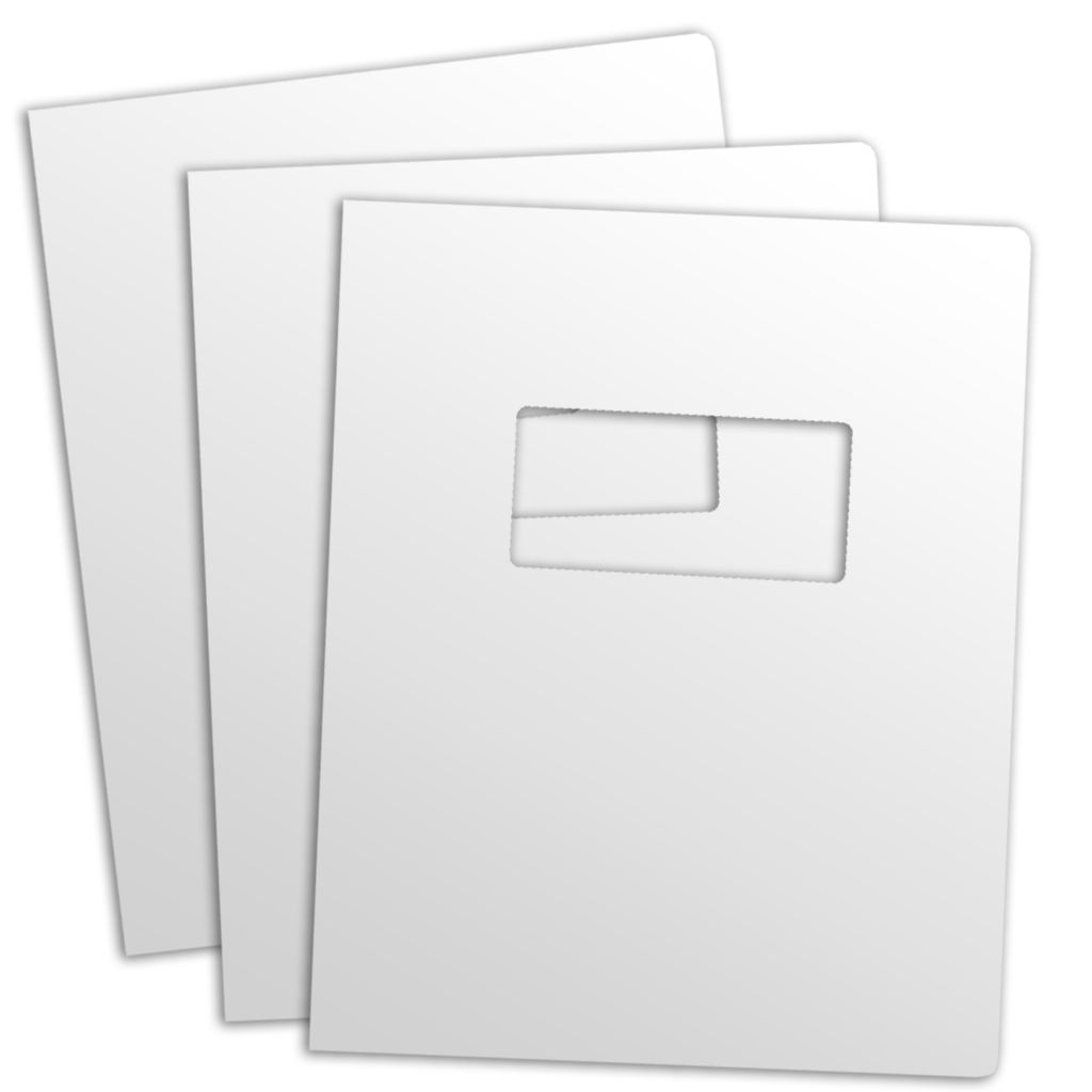 204 Linen Cover [w/ Window, Square Corner, White, Unpunched, 8-1/2" X 11"] 100 /Pack