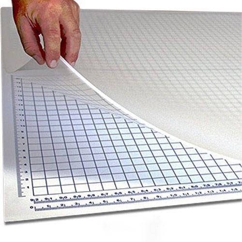 Lithco Clear 48" x 144" Heavy- Duty Cutting Mat w Grid Sheet 1 /Each (Discontinued)
