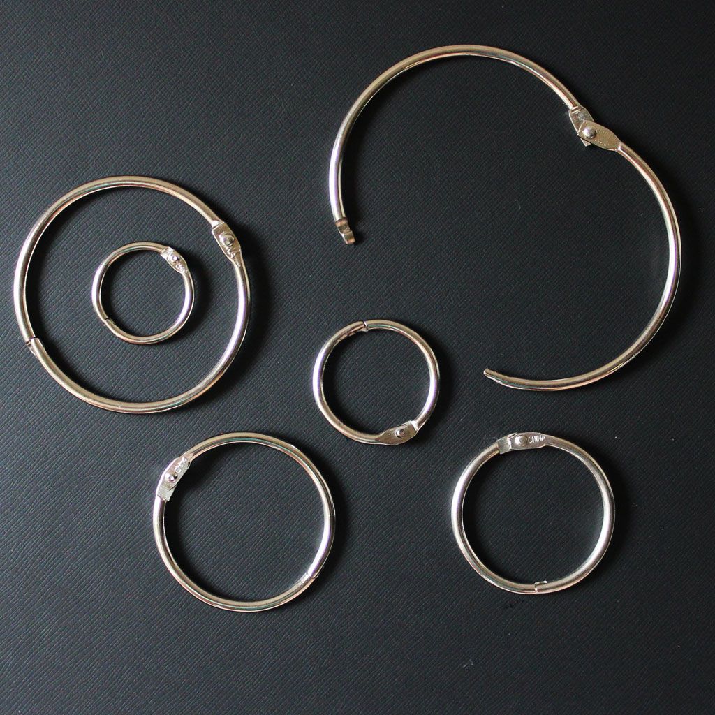Metal Looseleaf Binder Rings [Silver, 1-1/2"] 100 /Pack
