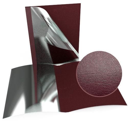 1/8" Maroon Leatherette Regency Clear Front Thermal Covers - 100pk Image 1