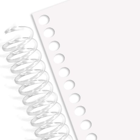 24# Bond 43 Round Hole (.250 Pitch) Coil 11" x 8.5" Punched Paper