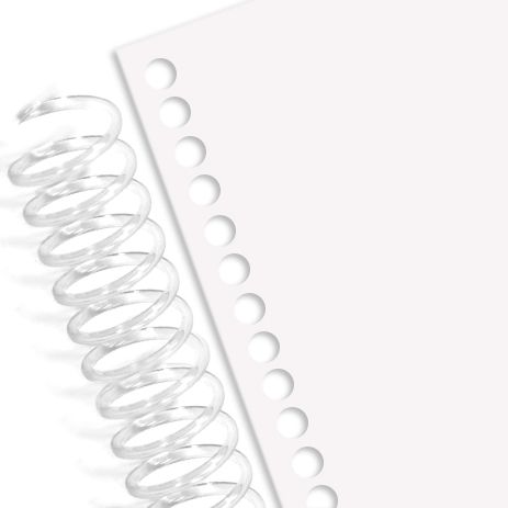20# Spiral Coil Punched Paper [33 Round Holes, 4:1 Pitch, Half Size 5.5"Wx8.5"H] (5,000 Sheets)