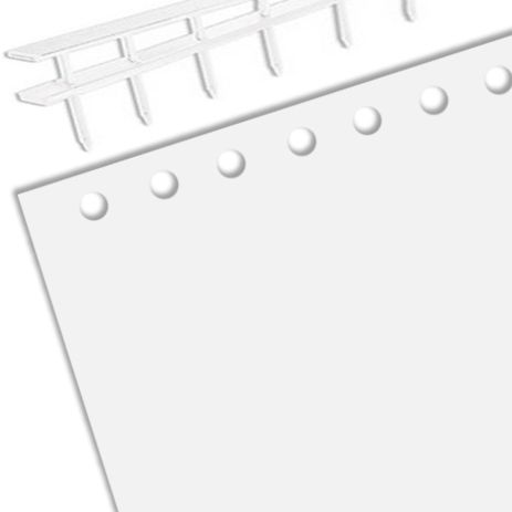 9-Hole Punched Paper for Velo Bind Spines, Pre-Punched Top-Bind Velobinding Pages Letter Size 8.5" x 11"