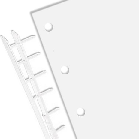 11-Hole Punched Paper for Velo Bind Spines, Pre-Punched Velobinding Pages Letter Size 8.5" x 11"