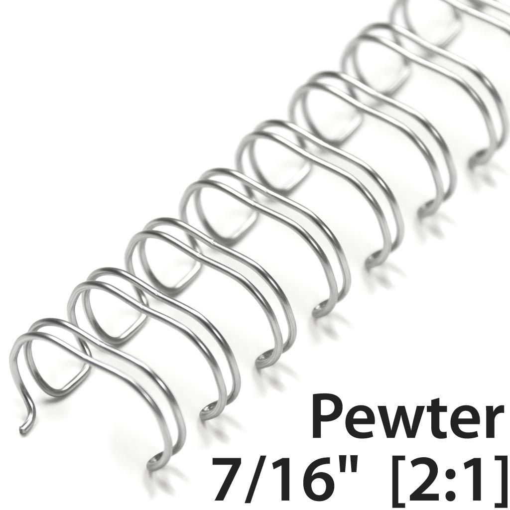 7/16" Pewter Wire-O® Binding Supplies [2:1 Pitch]
