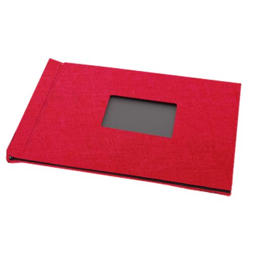 Pinchbook [w/ Window, Cloth, Red, 8.5"x11" Landscape] 5 /Pack