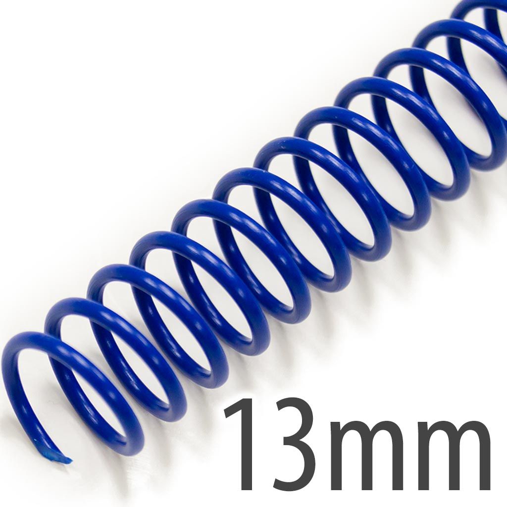 Spiral Plastic Coil 4:1 12" [Blue, 13 mm (17/32")] 100 /Box