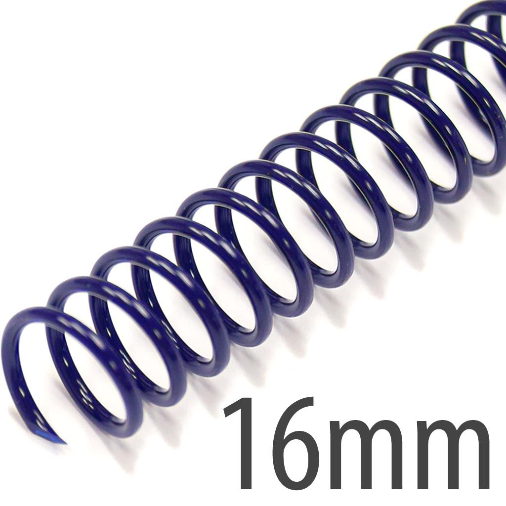 Spiral Plastic Coil 4:1 12" [Navy, 16 mm (5/8")] 100 /Box