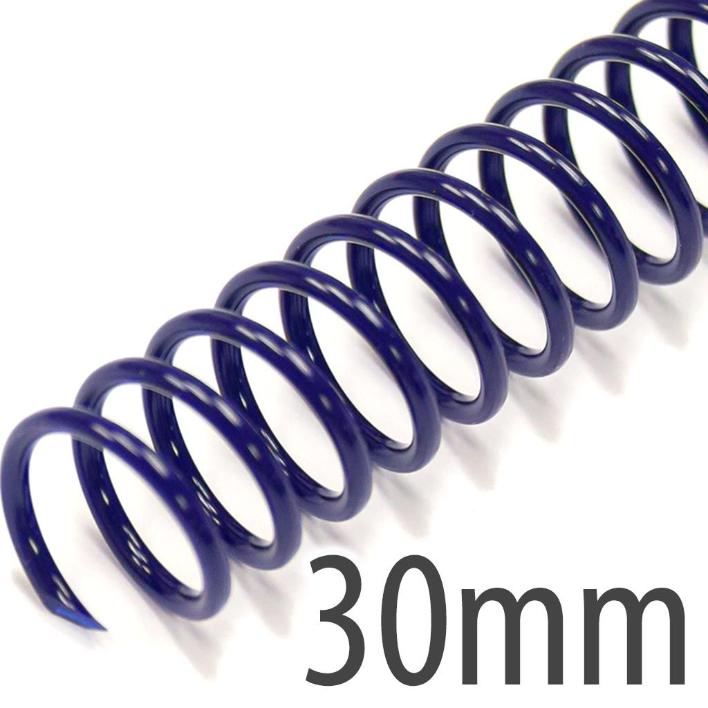 Spiral Plastic Coil 4:1 12" [Navy, 30 mm (1-3/16")] 100 /Box