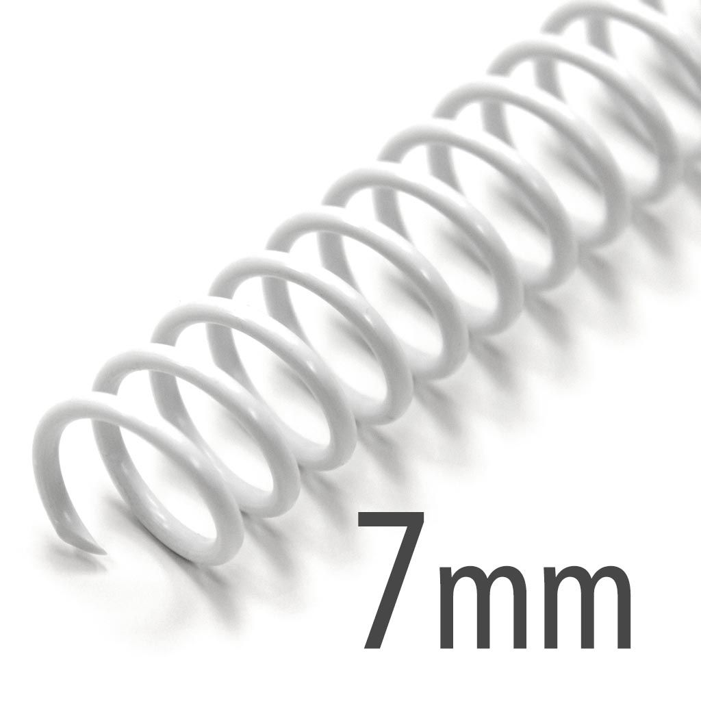7mm White Spiral Binding Coils