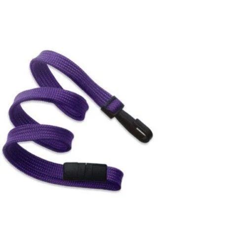 Purple Flat Braid Break-Away Lanyard with Narrow Hook - 100pk Image 1