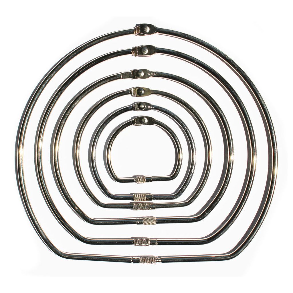 Silver Metal Screw Lock Binding Rings (Pack of 10)