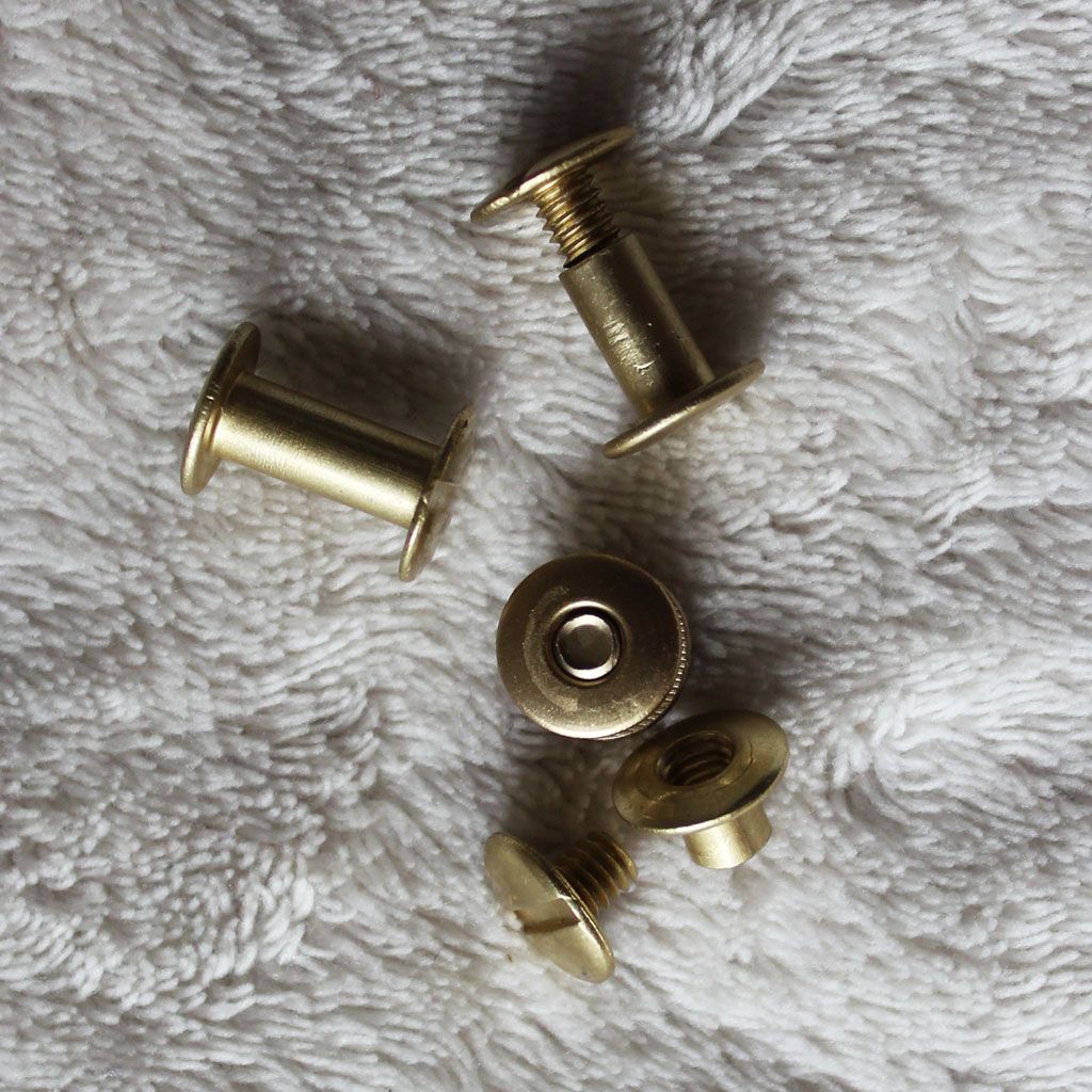 1" Antique Brass Aluminum Screw Posts - Buy101