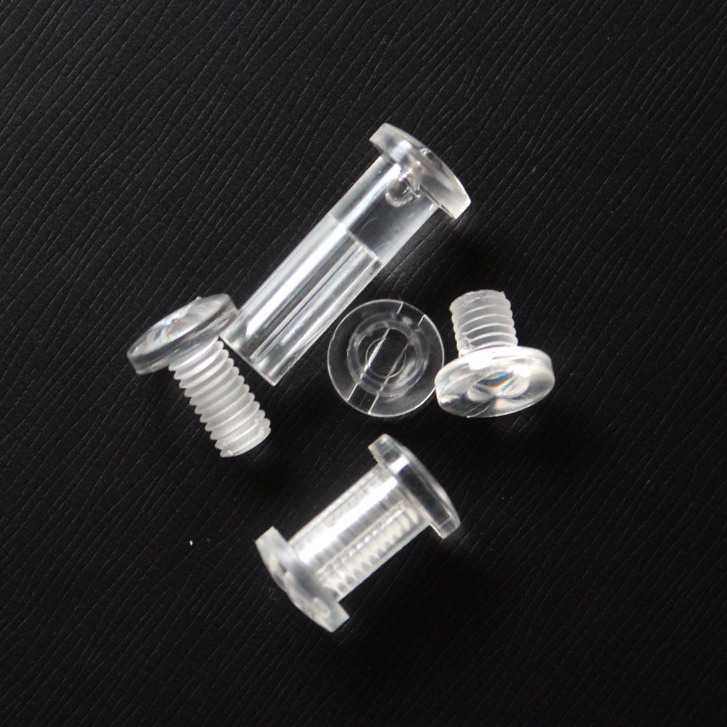 100pk Clear Plastic SnapLock Binding Screw Posts Many Sizes