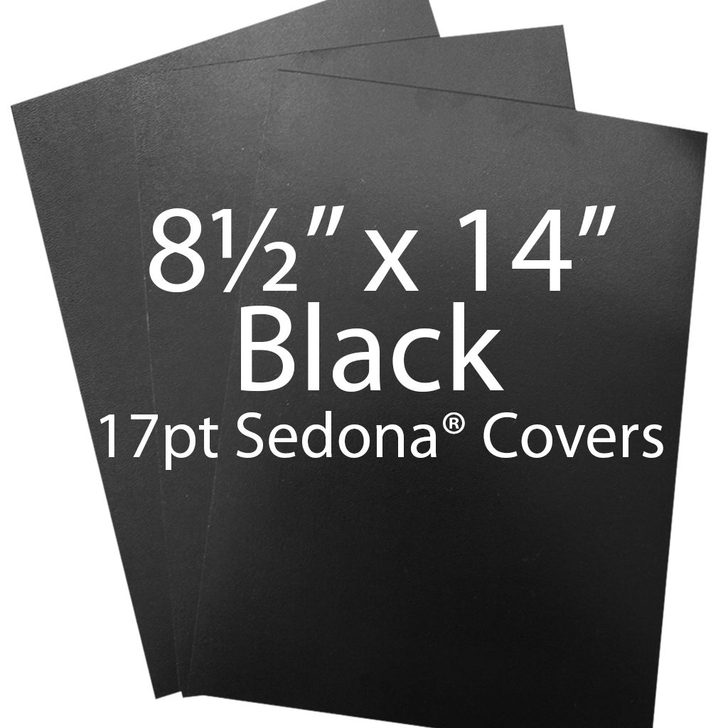 Sedona Covers [17 PT., Black, Square Corner, 8-1/2" X 14"] 100 /Pack