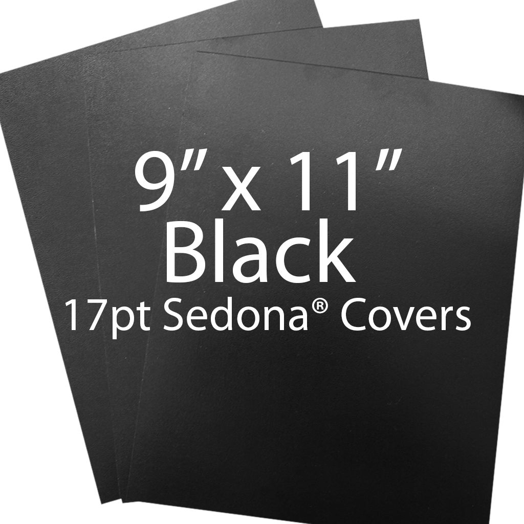 Sedona Covers [17 PT., Black, Square Corner, 9" X 11"] 100 /Pack