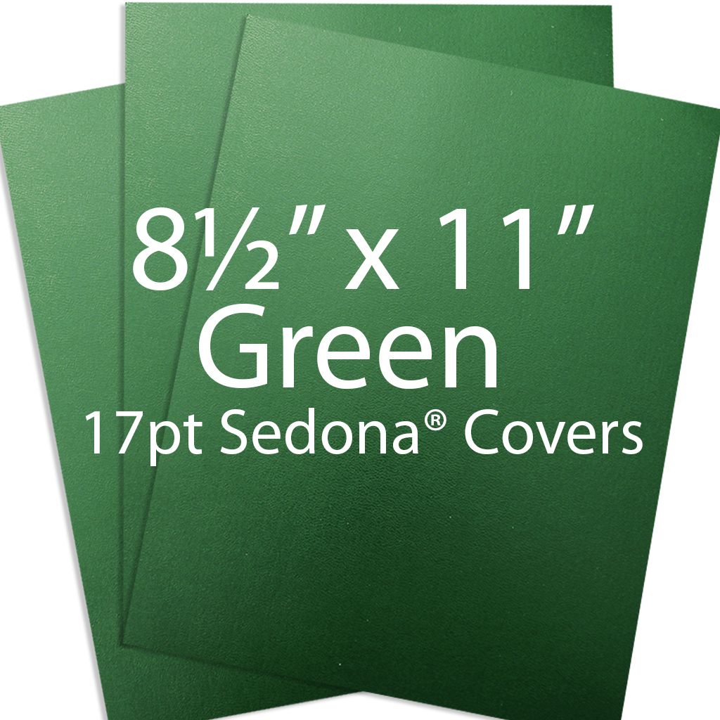 Sedona Covers [17 PT., Green, Square Corner, 8-1/2" X 11"] 100 /Pack